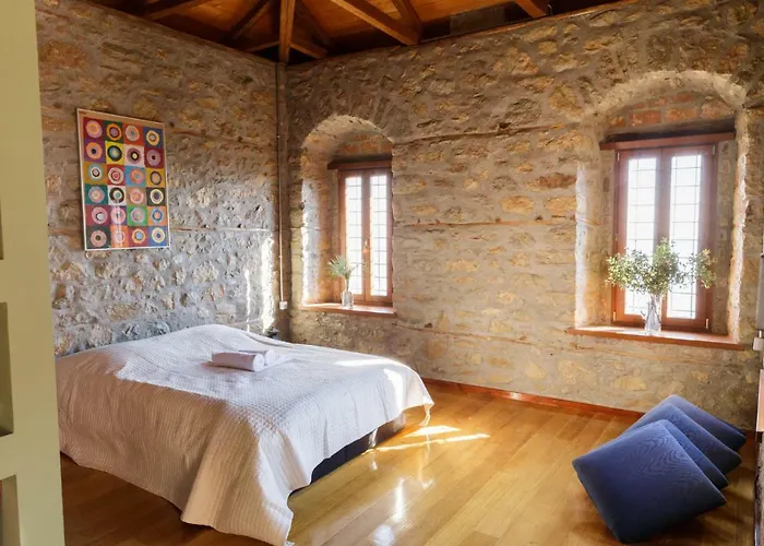 Cottage House In Traditional Greek Village
